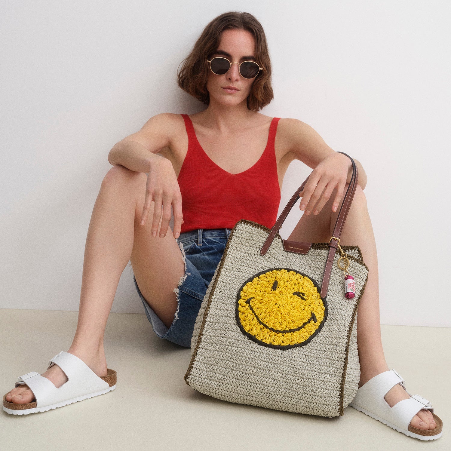 関税・送料込み【Anya Hindmarch】Wink ラフィア・トート Wink ラフィア・トート | Anya Hindmarch JP