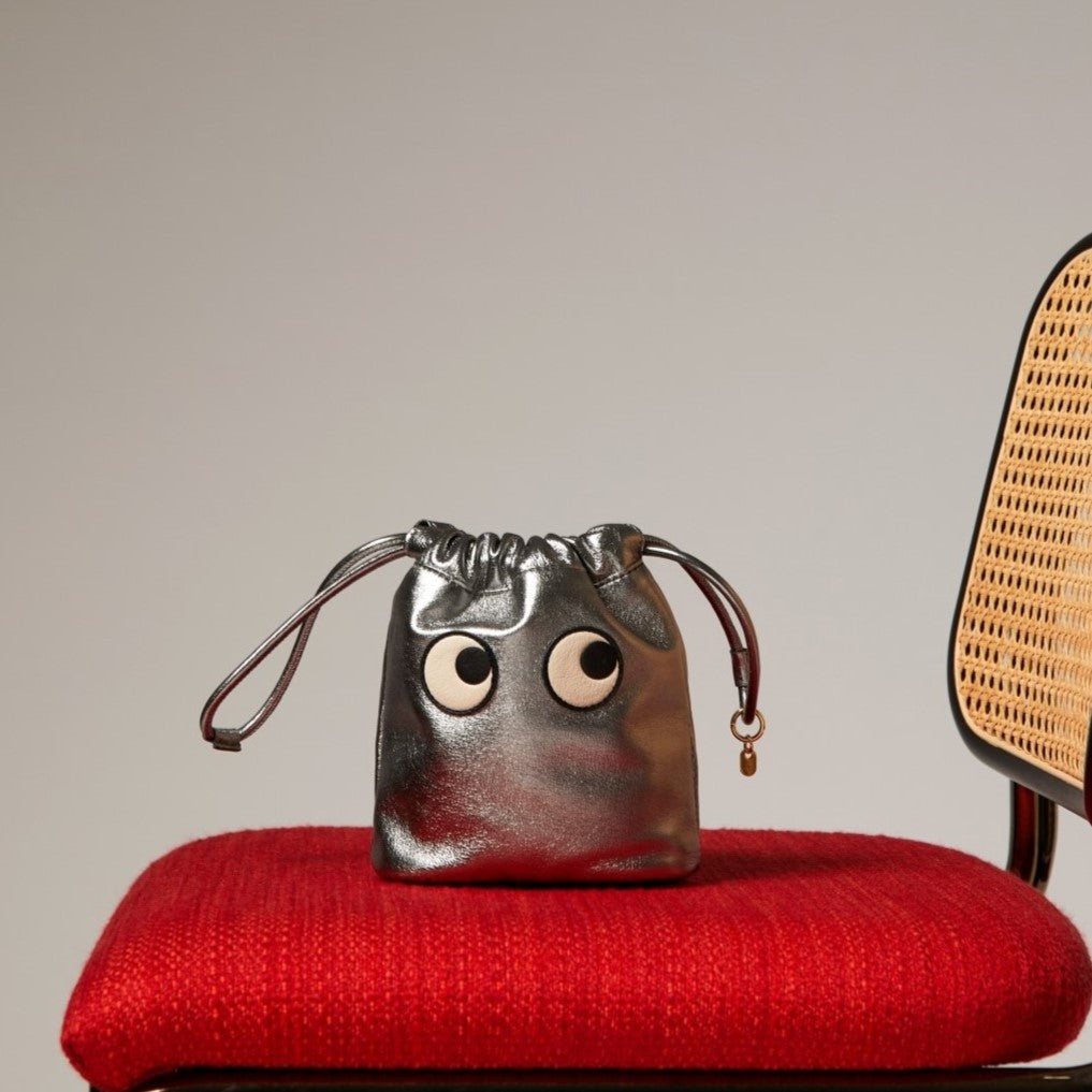 ANYA HINDMARCH ミニバッグ EYES ドローストリング ポーチ - バッグ