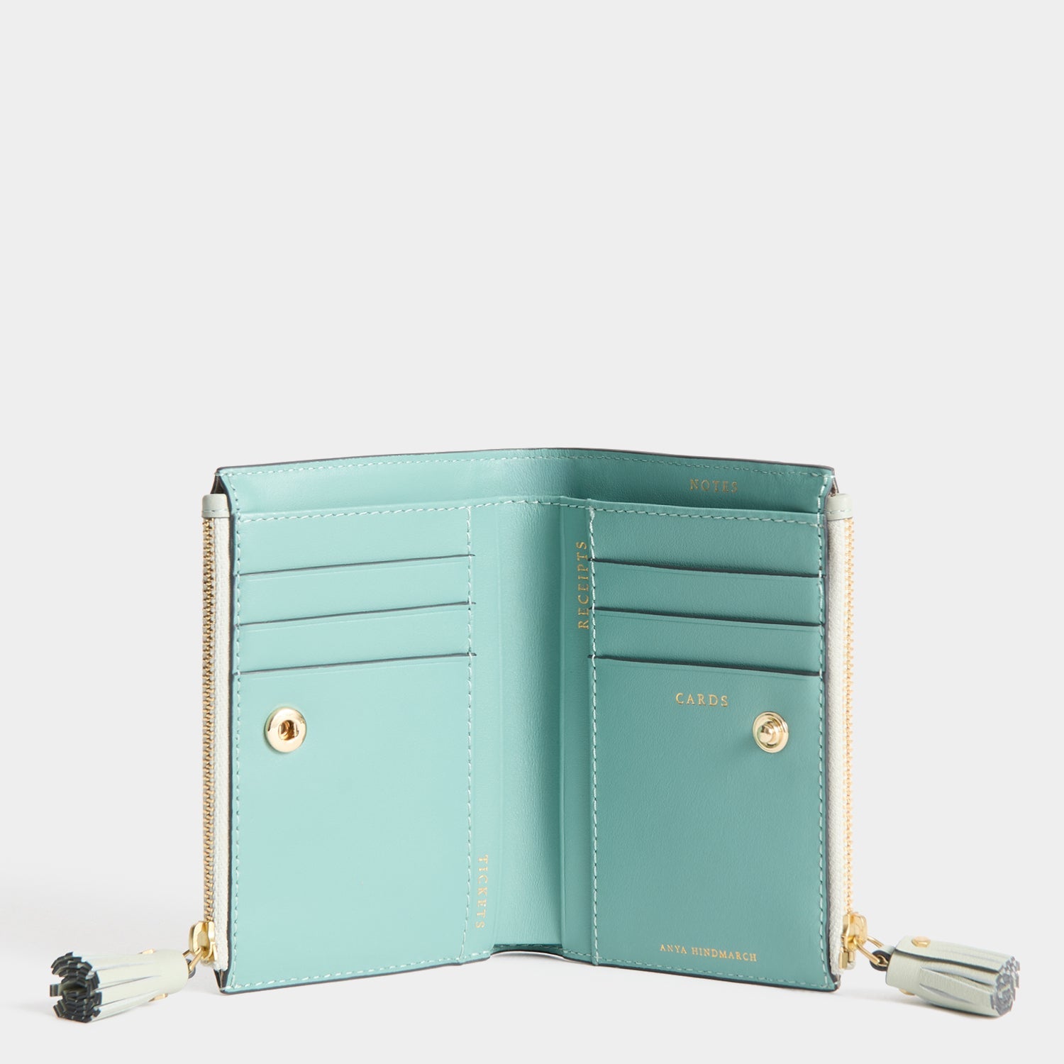 Border」ダブルジップ・ウォレット | Anya Hindmarch JP