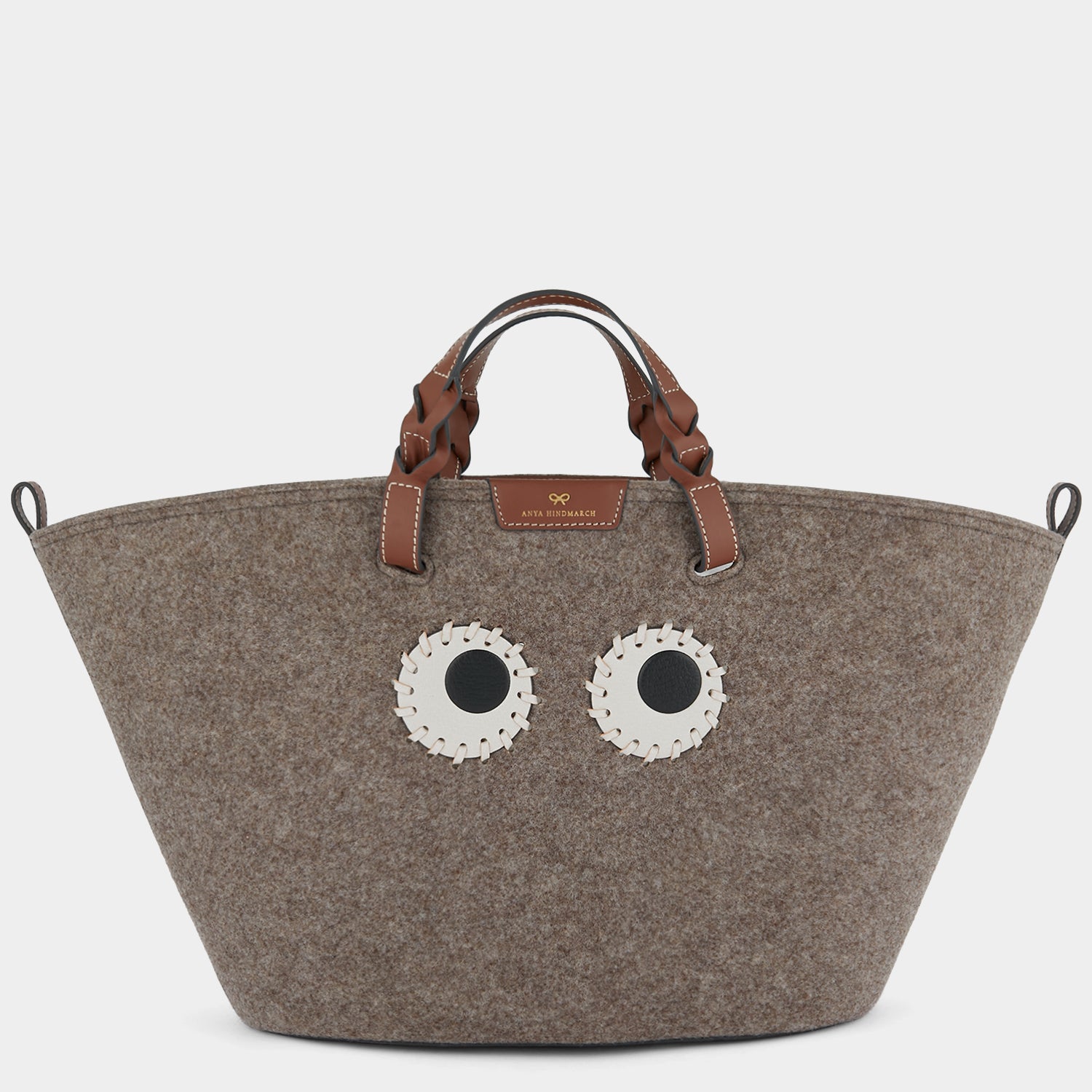 ANYA HINDMARCH Tote Small Eyes in Recycled Felt with Smooth Eco