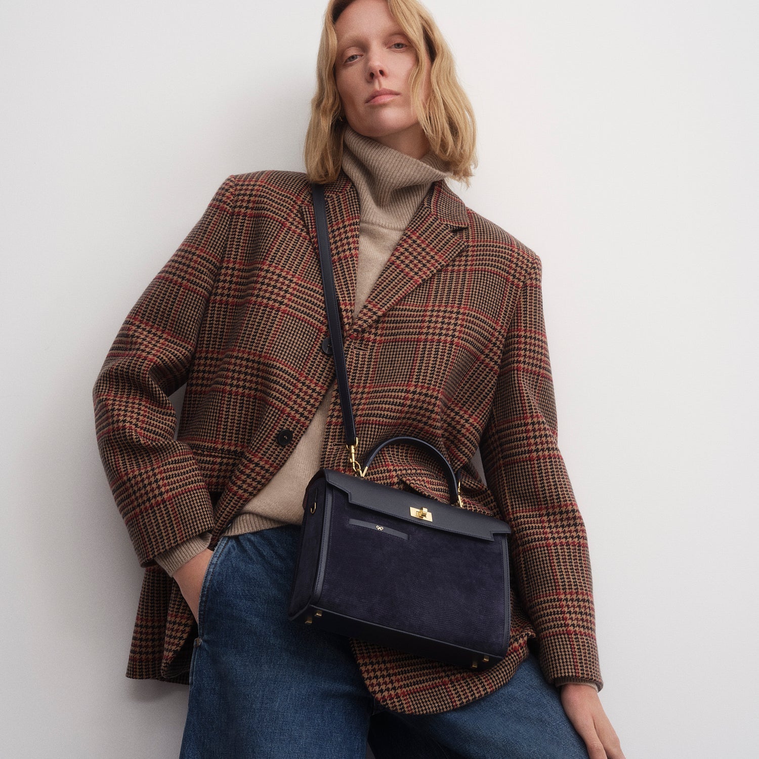 Mortimer：モティマー・トップハンドル -

          
            Smooth Leather in Marine  -
          

          Anya Hindmarch JP
