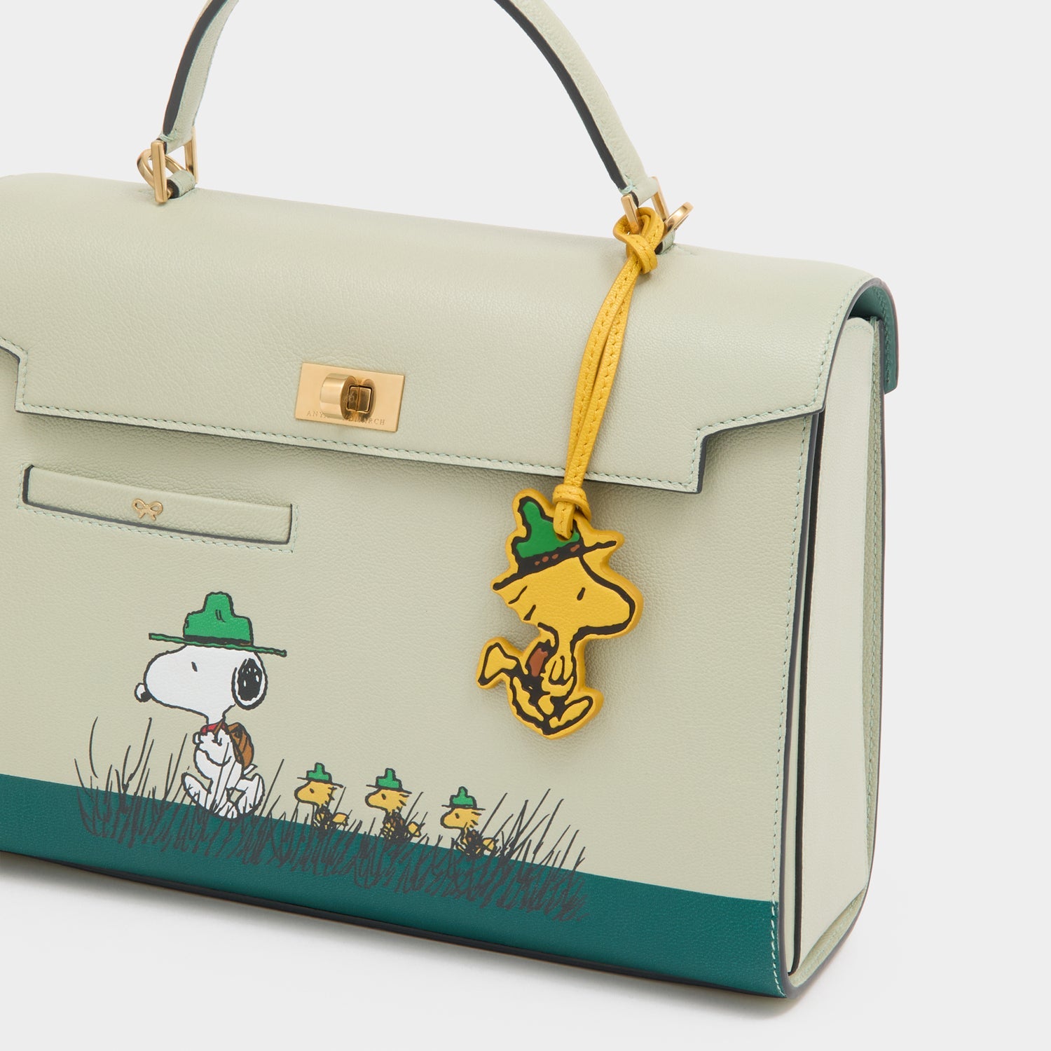 Peanuts「Snoopy」Mortimer：モティマー・トップハンドル -

          
            Capra Leather in Eau De Nil Green -
          

          Anya Hindmarch JP
