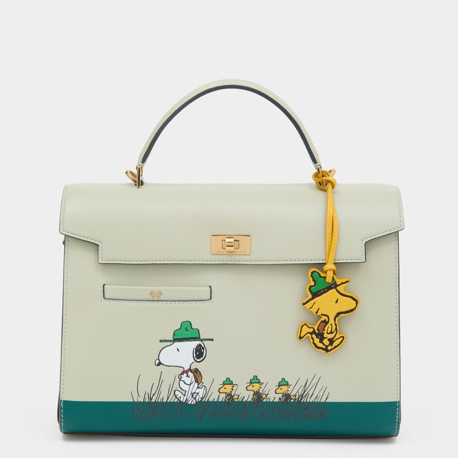Peanuts「Snoopy」Mortimer：モティマー・トップハンドル -

          
            Capra Leather in Eau De Nil Green -
          

          Anya Hindmarch JP

