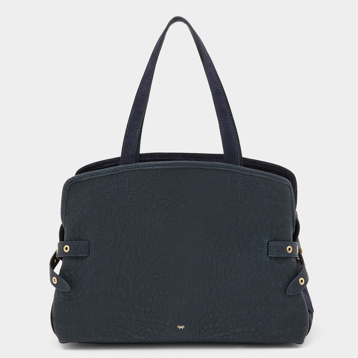 Wilson：ウィルソン・アイレット・ショルダーバッグ -

          
            Suede Leather in Marine Blue -
          

          Anya Hindmarch JP
