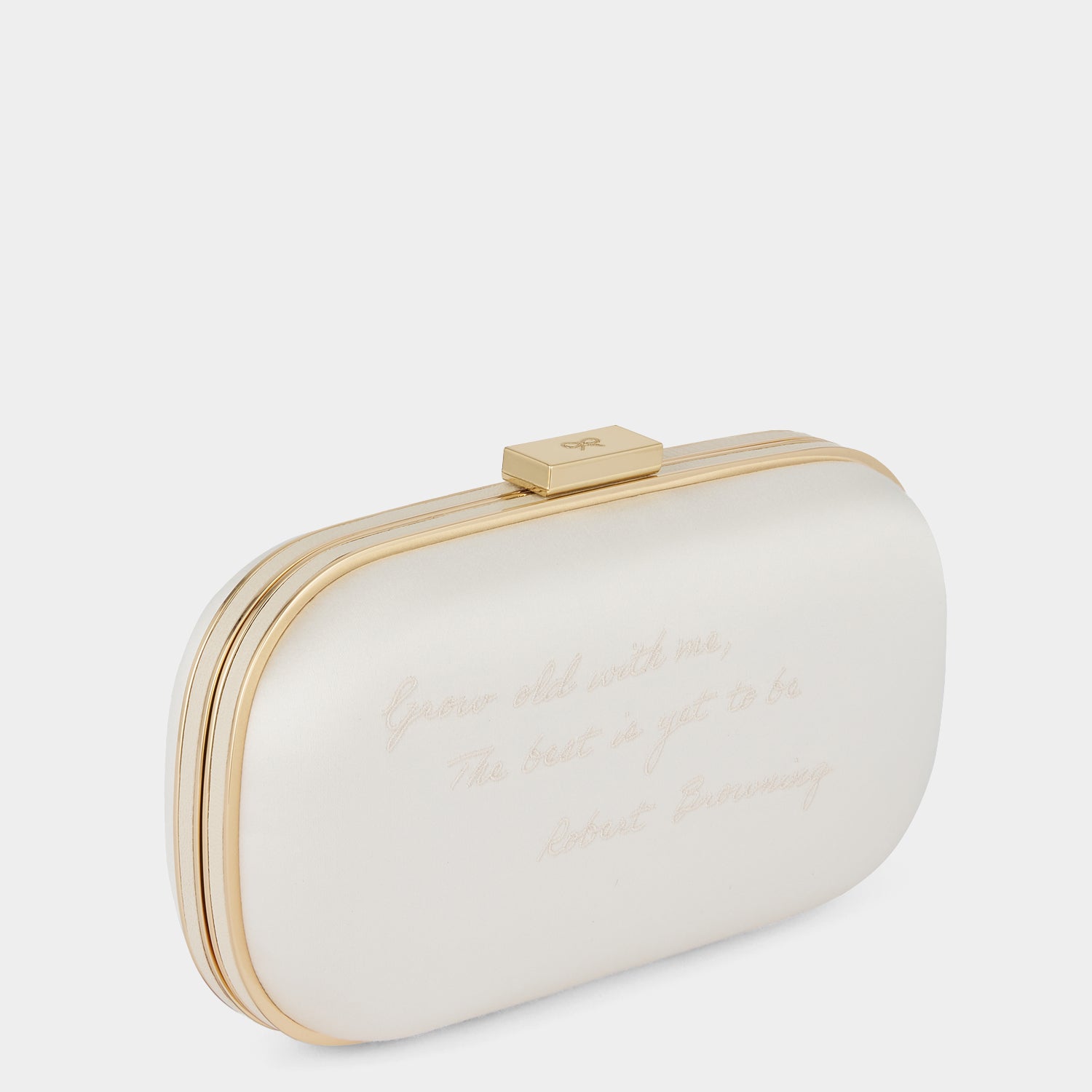 Marano（マラノ）ブライダル クラッチ -

          
            Recycled Satin in Ivory -
          

          Anya Hindmarch JP
