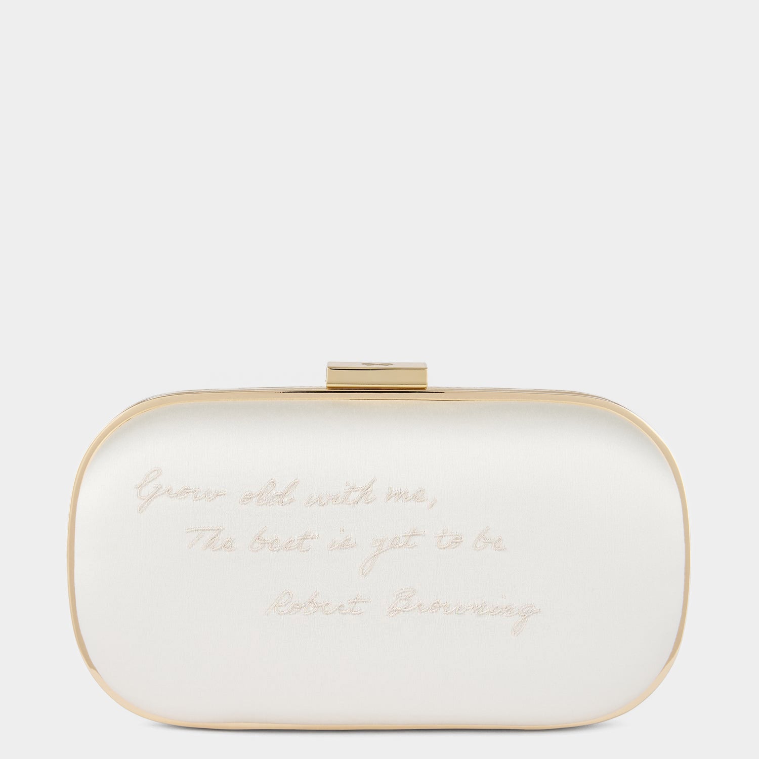 Marano（マラノ）ブライダル クラッチ -

          
            Recycled Satin in Ivory -
          

          Anya Hindmarch JP
