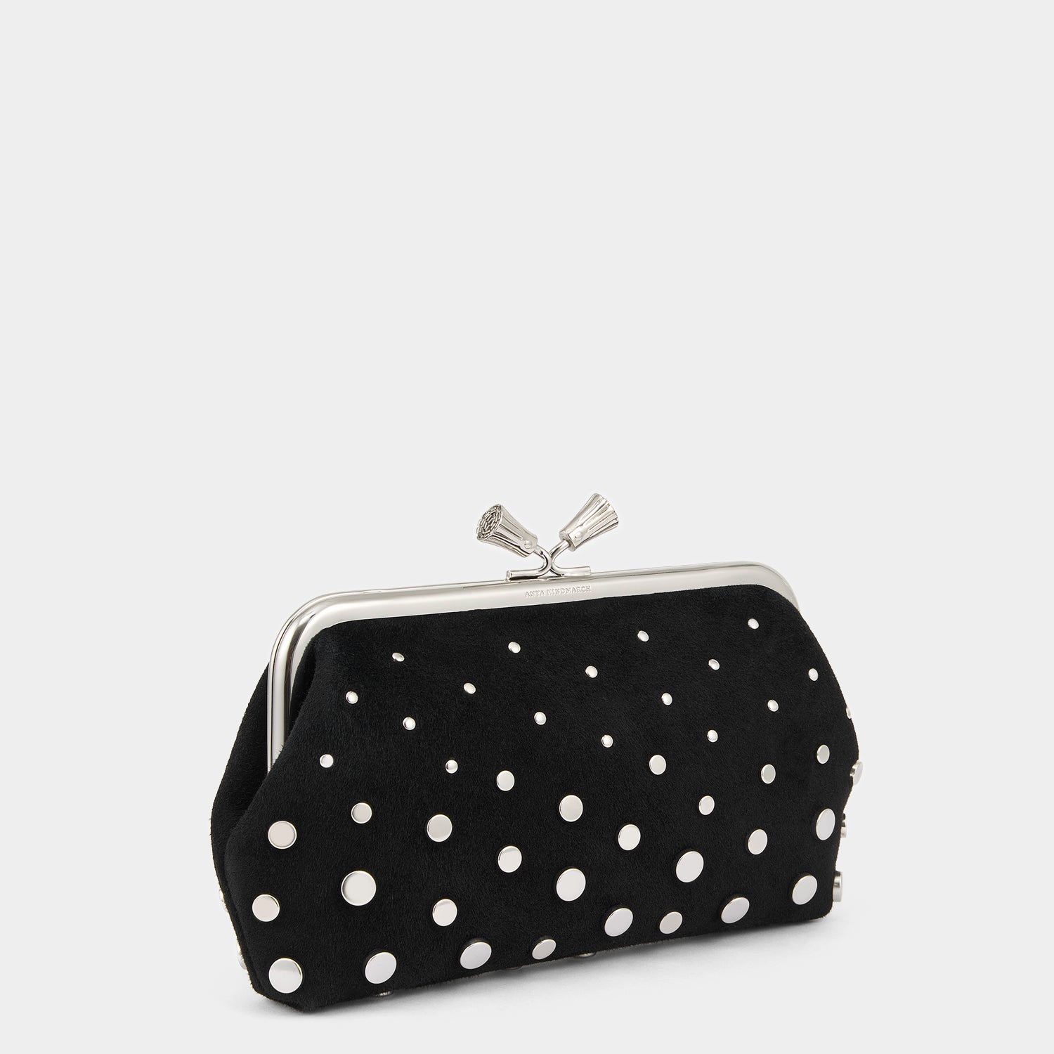 モード スタッズ タッセル クラッチ -

          
            Suede in Black -
          

          Anya Hindmarch JP
