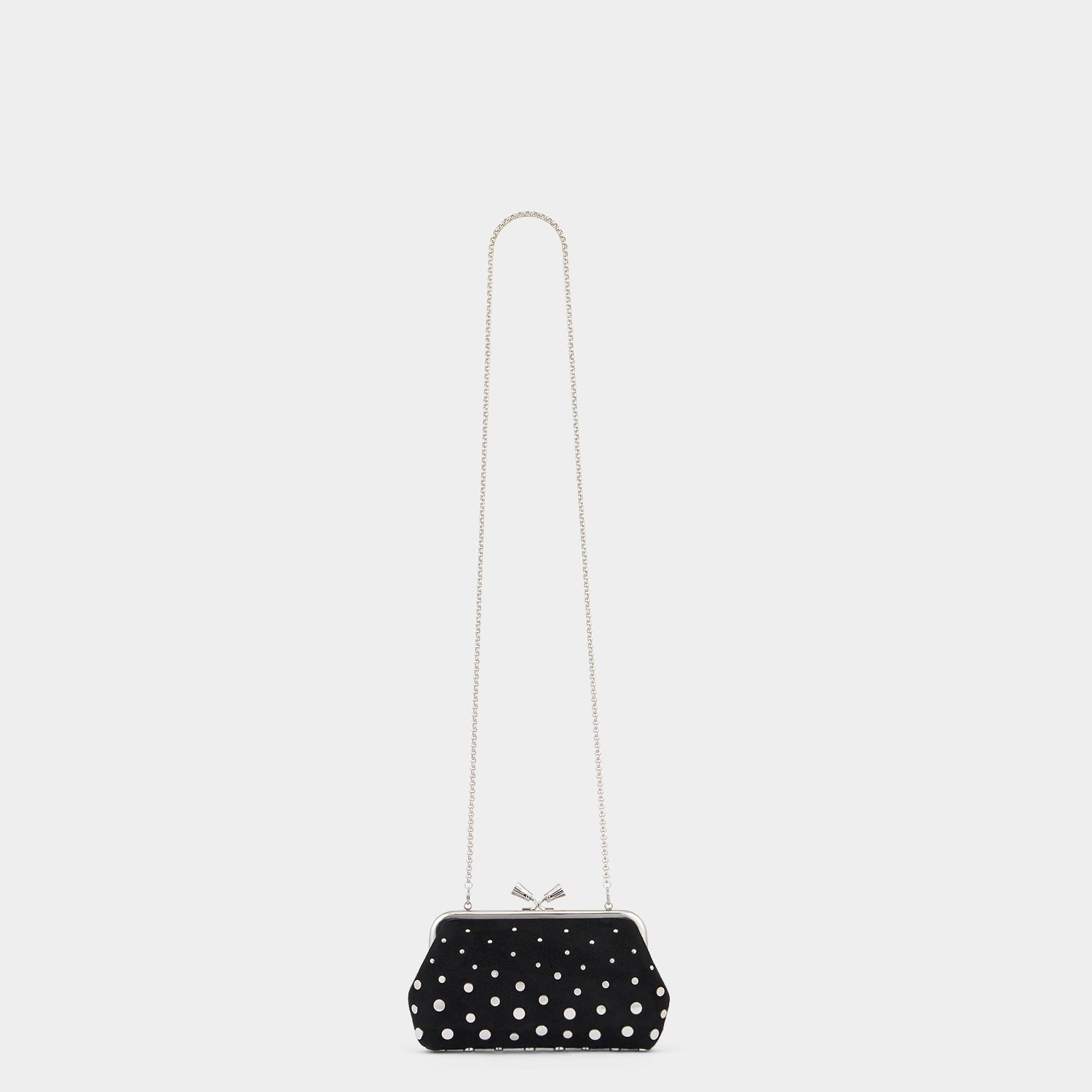モード スタッズ タッセル クラッチ -

          
            Suede in Black -
          

          Anya Hindmarch JP
