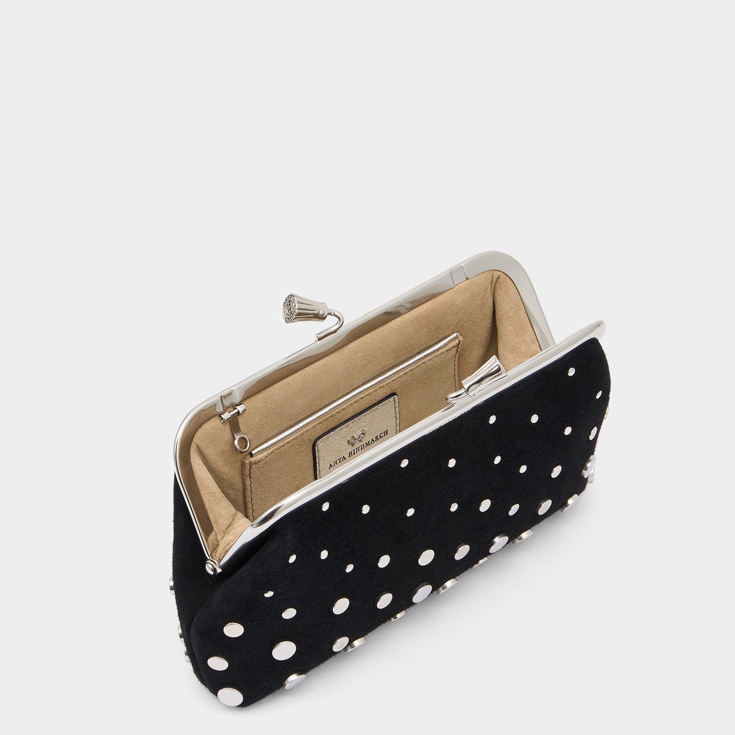 モード スタッズ タッセル クラッチ -

          
            Suede in Black -
          

          Anya Hindmarch JP
