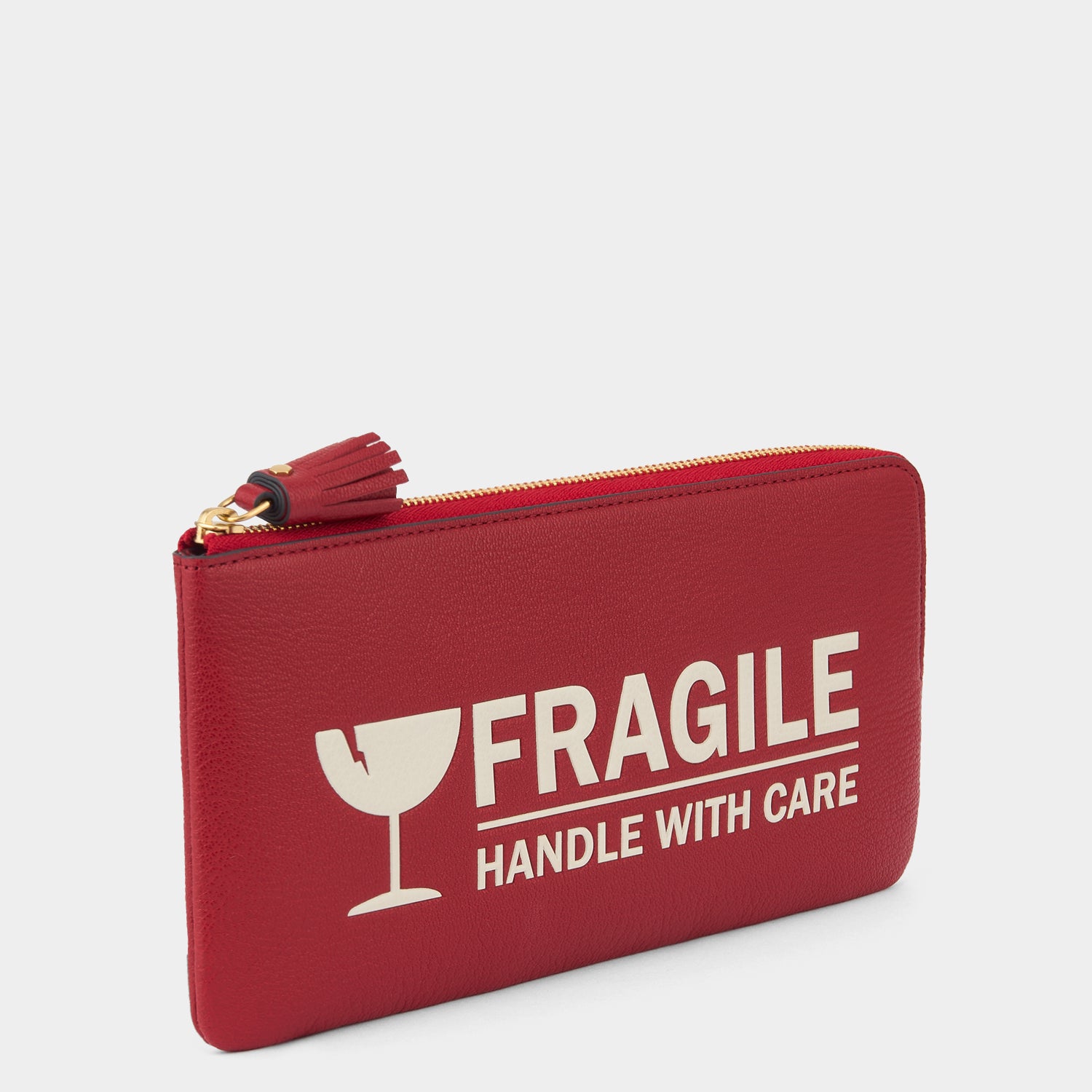 「Fragile」ジップ ルース ポケット
