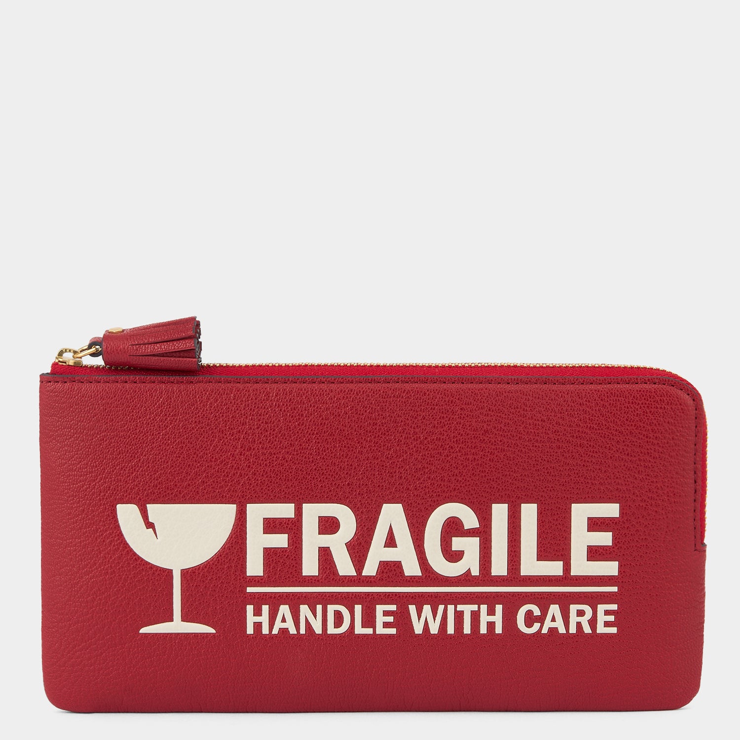 「Fragile」ジップ ルース ポケット