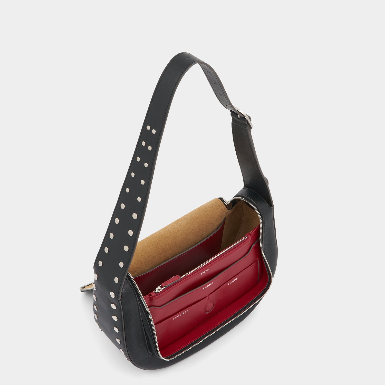 ヴィア スタッズ ショルダー バッグ -

          
            Silky Calf in Black -
          

          Anya Hindmarch JP
