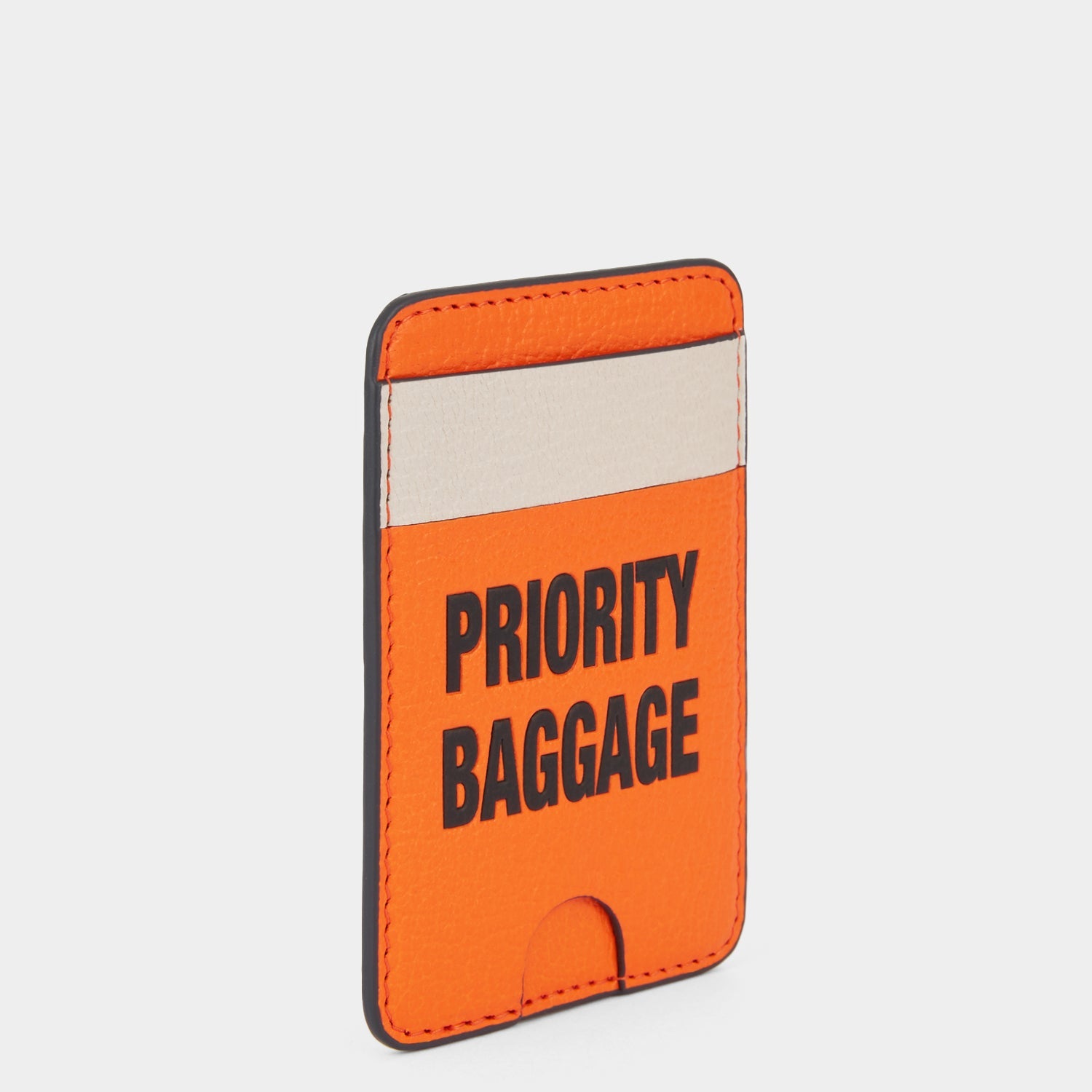 「Priority Baggage」 カードケース［マグネット対応］ -

          
            Capra Leather in Bright Clementine Orange -
          

          Anya Hindmarch JP
