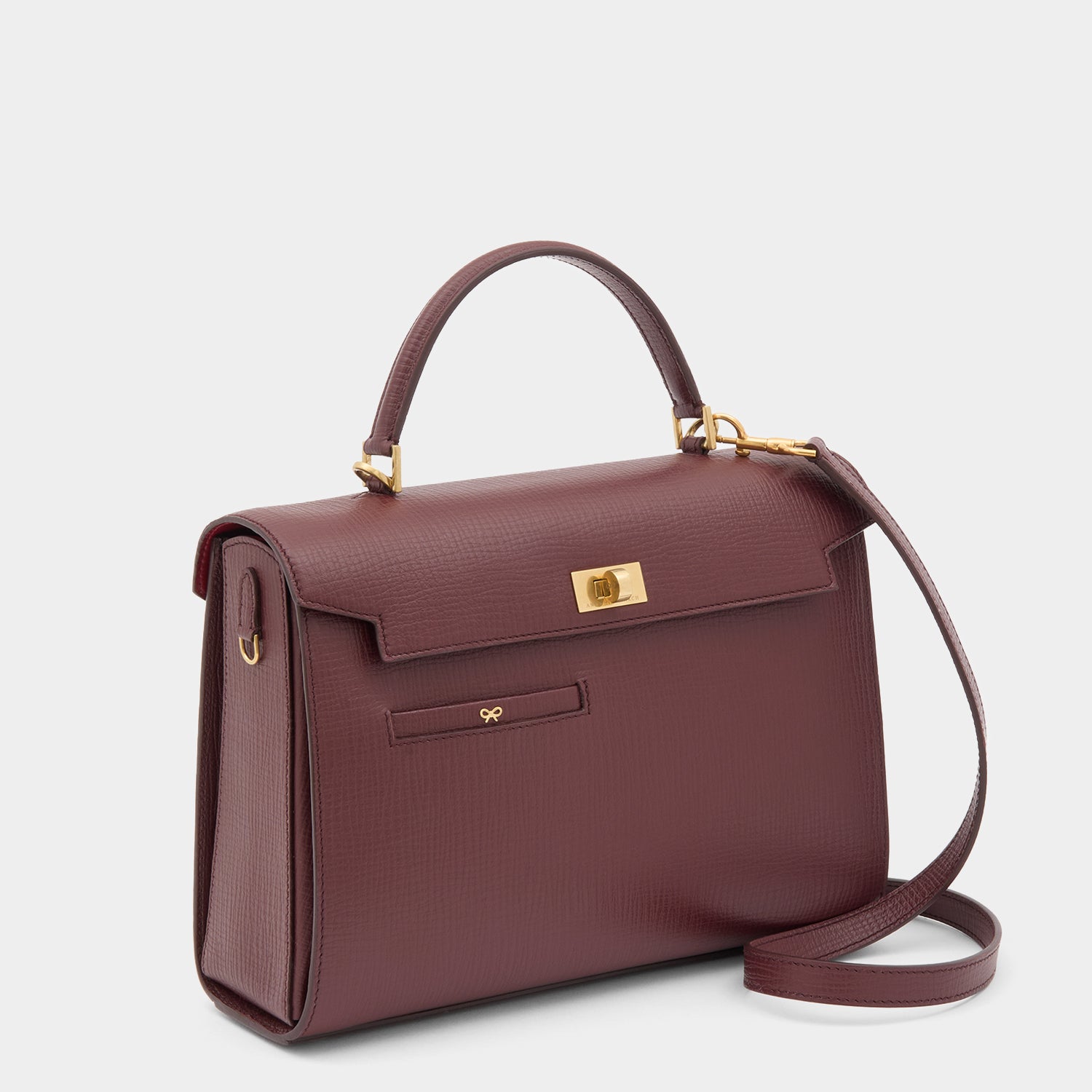 Mortimer：モティマー・トップハンドル -

          
            Crosshatch Leather in Barolo Red  -
          

          Anya Hindmarch JP
