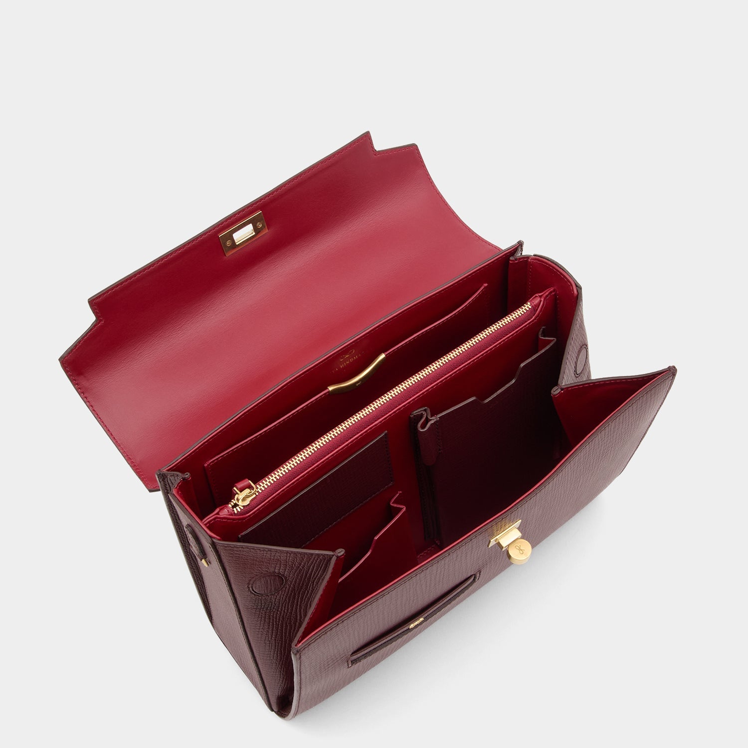 Mortimer：モティマー・トップハンドル -

          
            Crosshatch Leather in Barolo Red  -
          

          Anya Hindmarch JP
