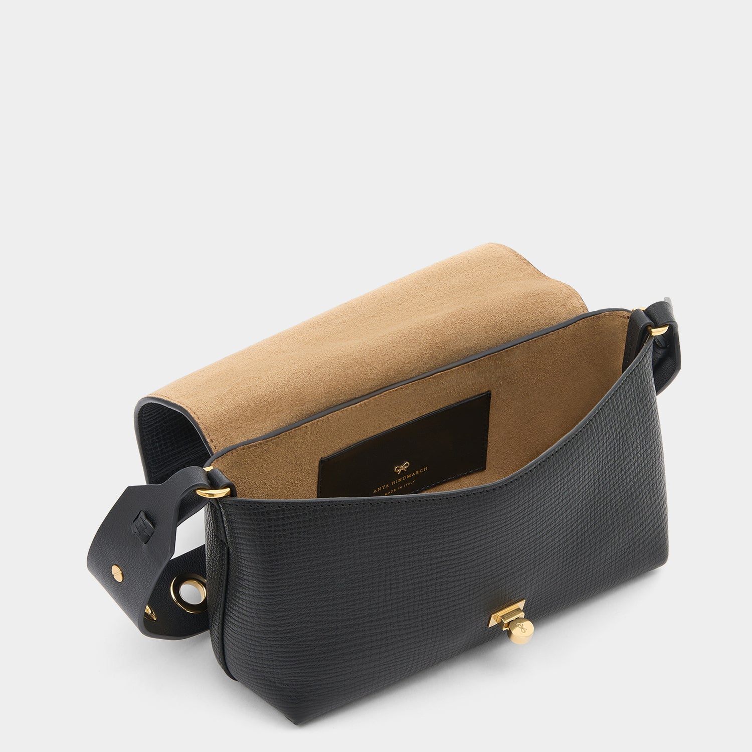 Mortimer：モティマー・アイレット・クロスボディ -

          
            Crosshatch Leather in Black -
          

          Anya Hindmarch JP
