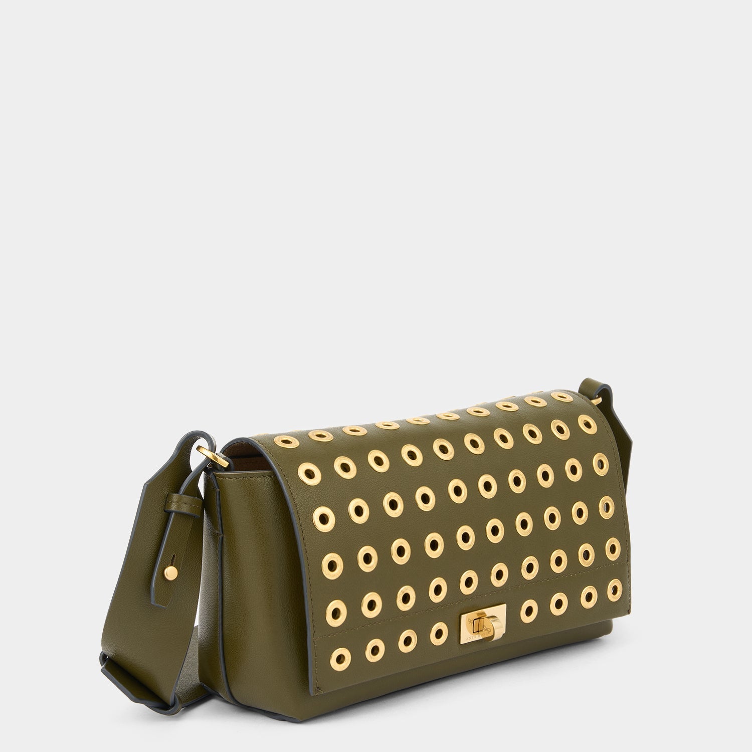 Mortimer：モティマー・アイレット・クロスボディ -

          
            Smooth Leather in Bonsai Green -
          

          Anya Hindmarch JP
