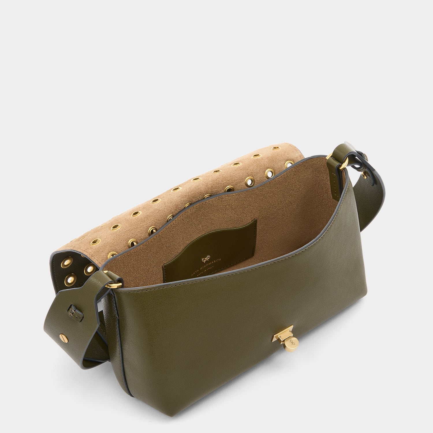 Mortimer：モティマー・アイレット・クロスボディ -

          
            Smooth Leather in Bonsai Green -
          

          Anya Hindmarch JP

