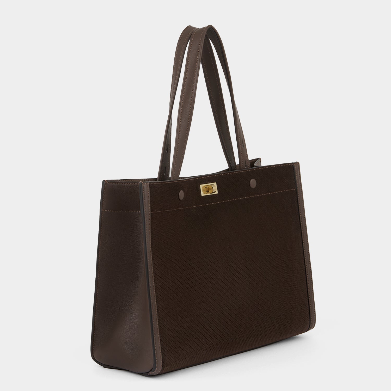 Mortimer：モティマー・パーフォレイテッド・スモール・トート -

          
            Smooth Leather in Truffle Brown -
          

          Anya Hindmarch JP
