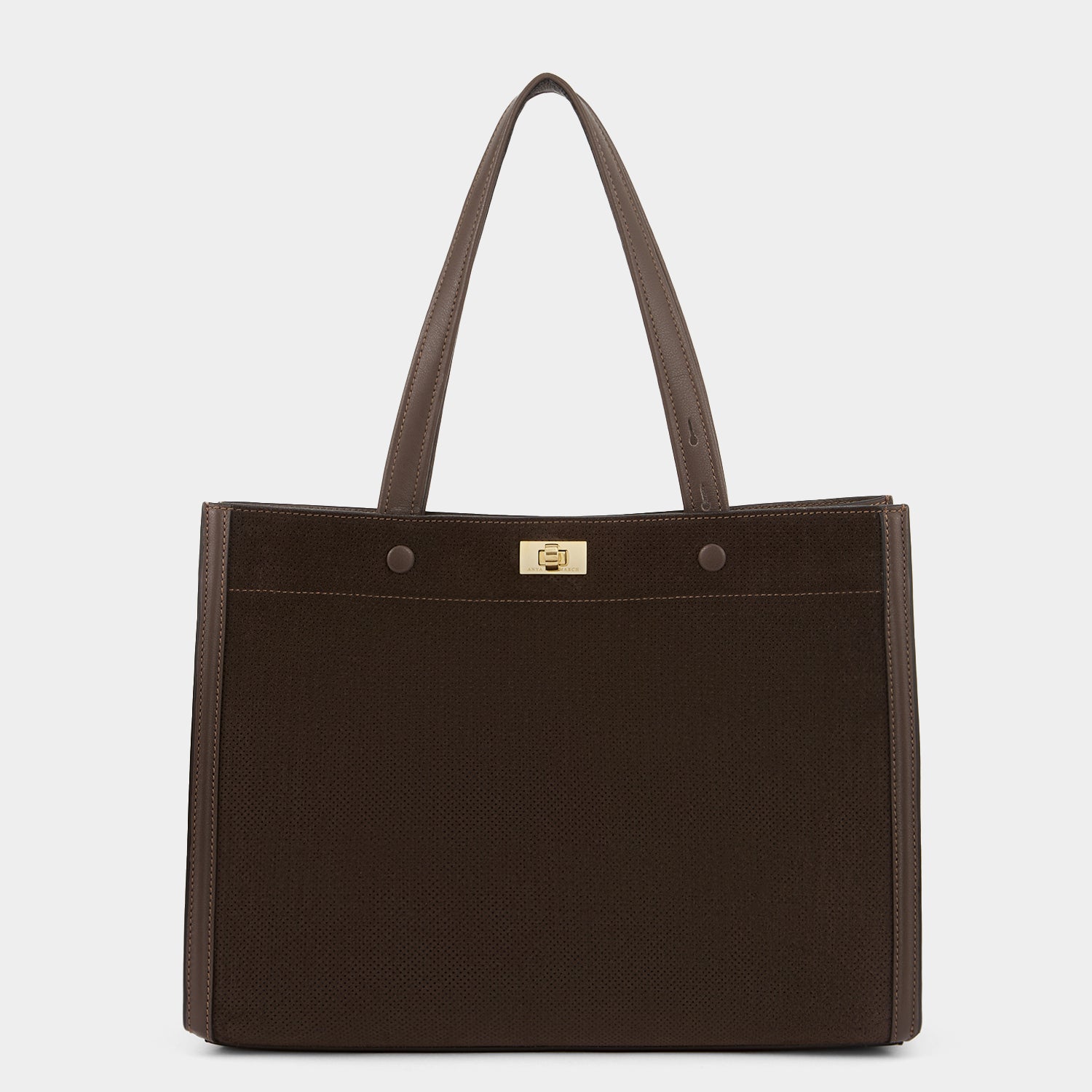 Mortimer：モティマー・パーフォレイテッド・スモール・トート -

          
            Smooth Leather in Truffle Brown -
          

          Anya Hindmarch JP
