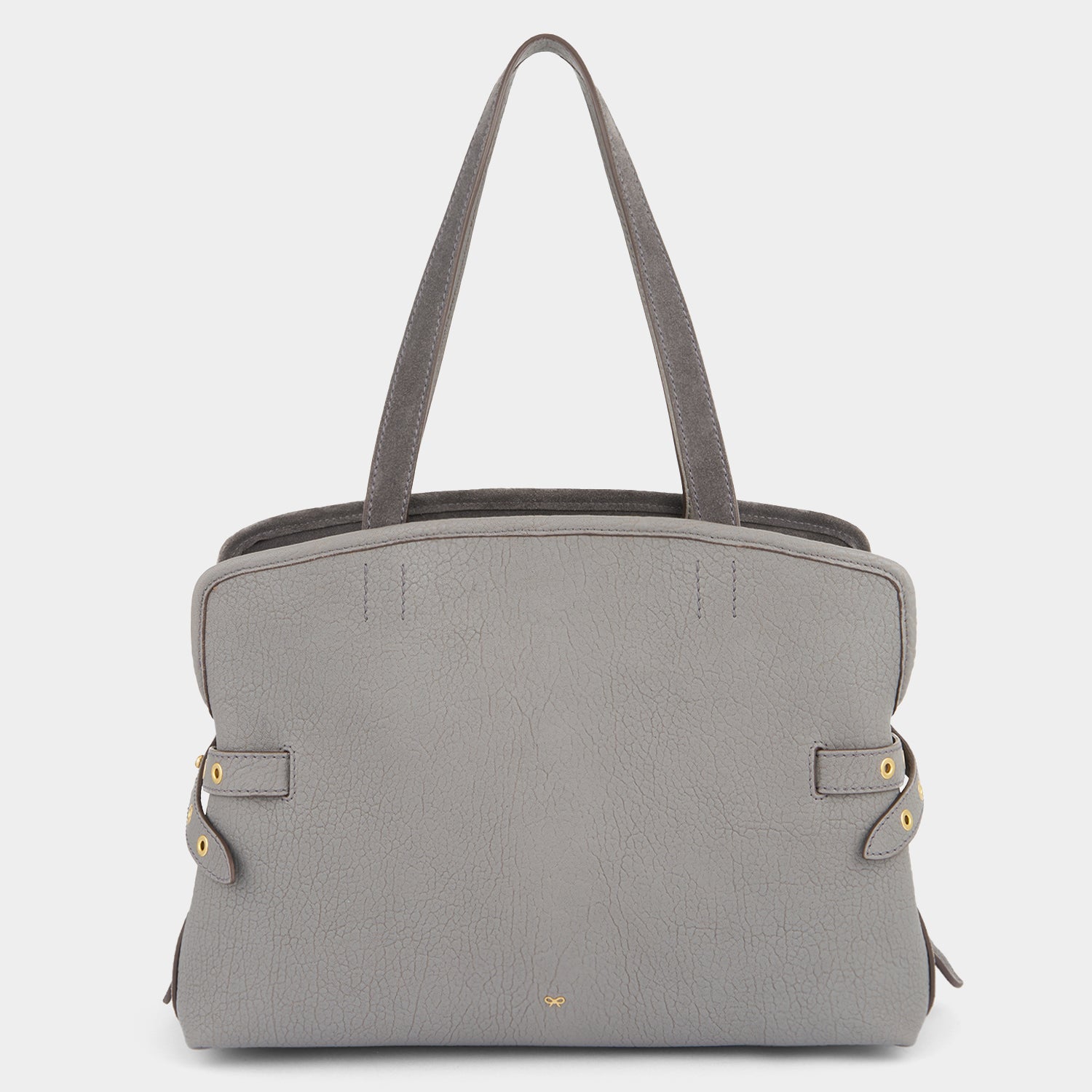 Wilson：ウィルソン・アイレット・ショルダーバッグ -

          
            Suede Leather in Stone Grey -
          

          Anya Hindmarch JP
