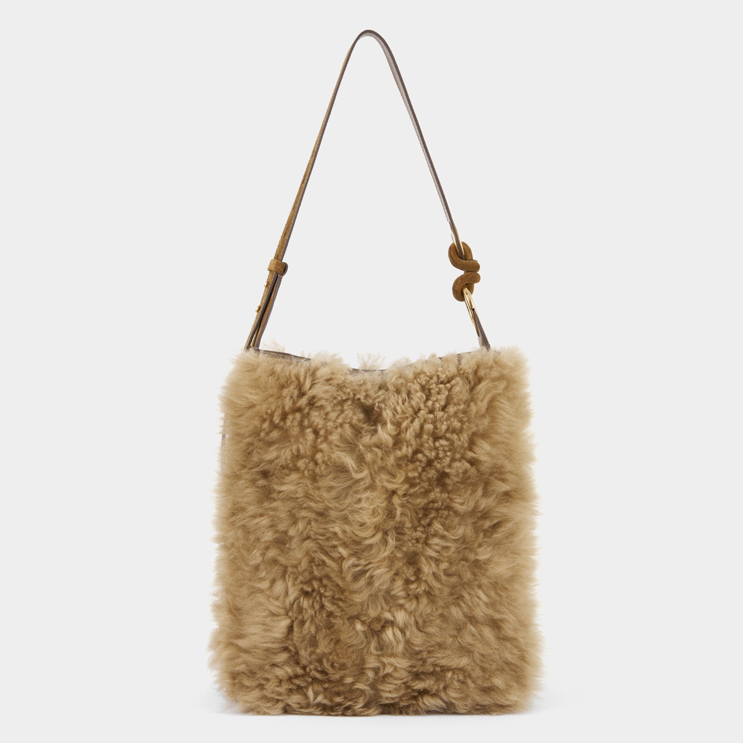 Ringo：リンゴ・シアリング・ショルダーバッグ -

          
            Shearling in Taupe -
          

          Anya Hindmarch JP
