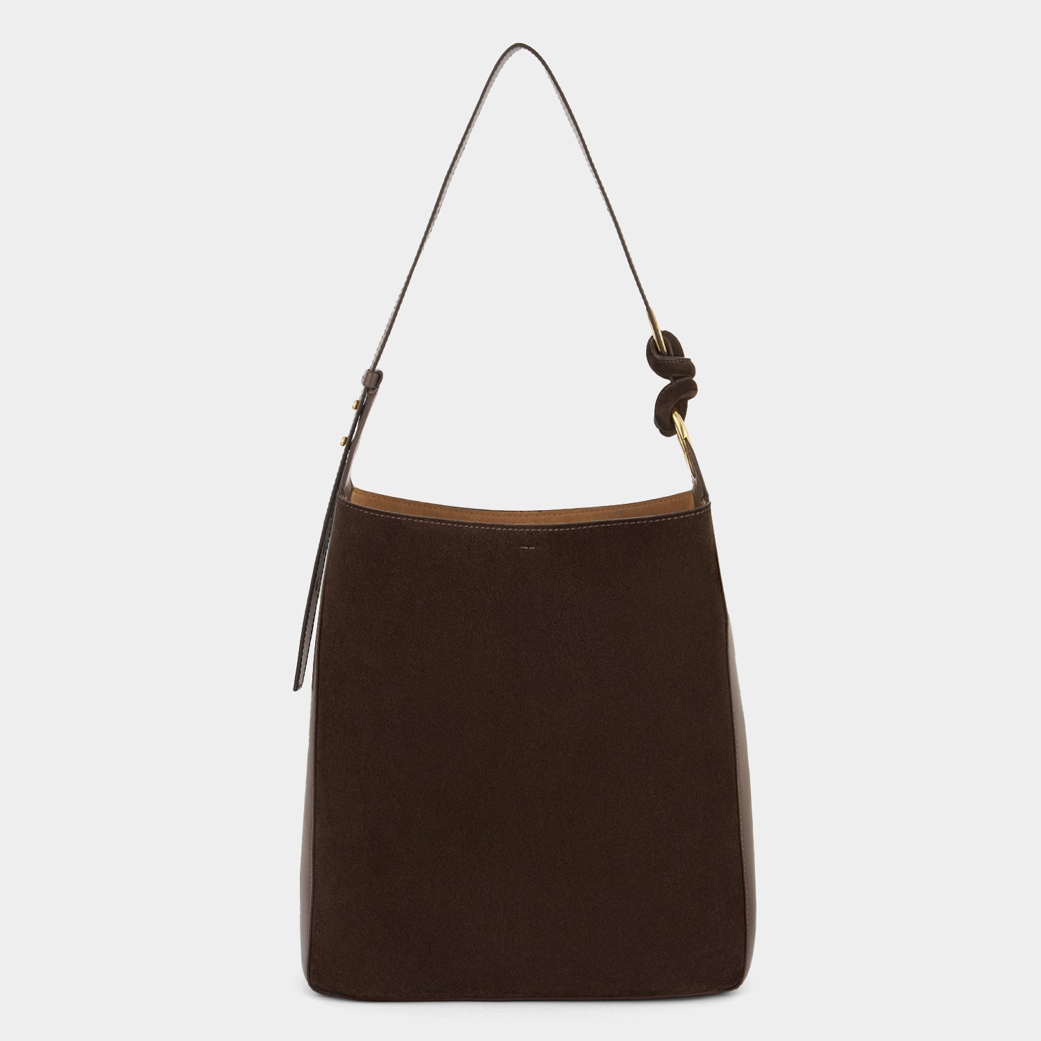 Ringo ：リンゴ・ショルダーバッグ -

          
            Suede Leather in Truffle Brown -
          

          Anya Hindmarch JP

