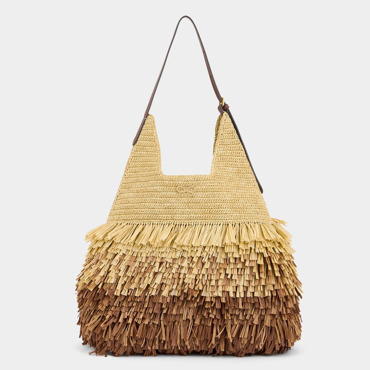 Degrade Bag Shag in Natural Raffia by anya hindmarch