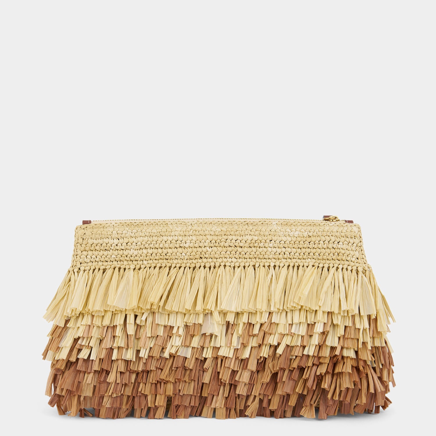 Degrade Clutch Shag in Natural Raffia by anya hindmarch