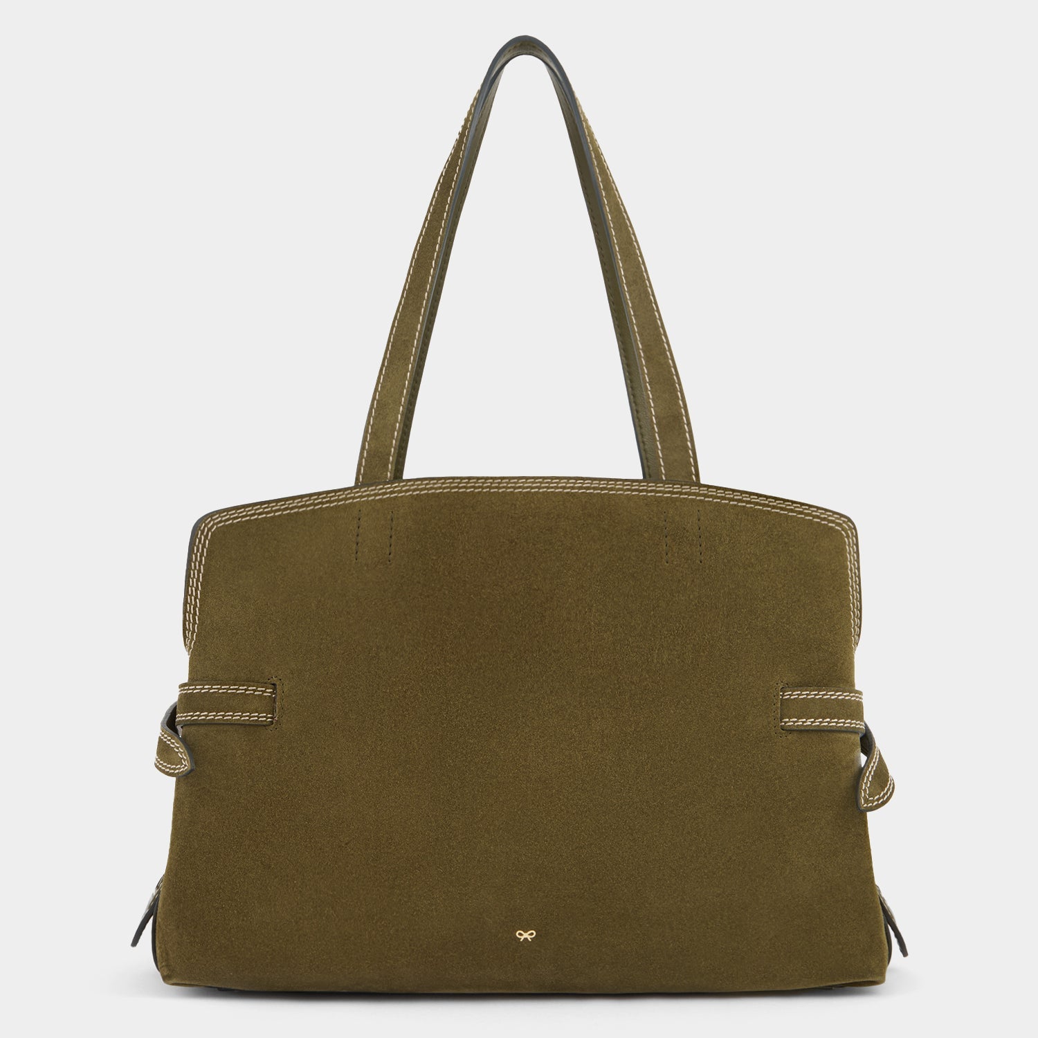 Wilson：ウィルソン・ステッチ・ショルダーバッグ -

          
            Suede Leather in Bonsai Green -
          

          Anya Hindmarch JP

