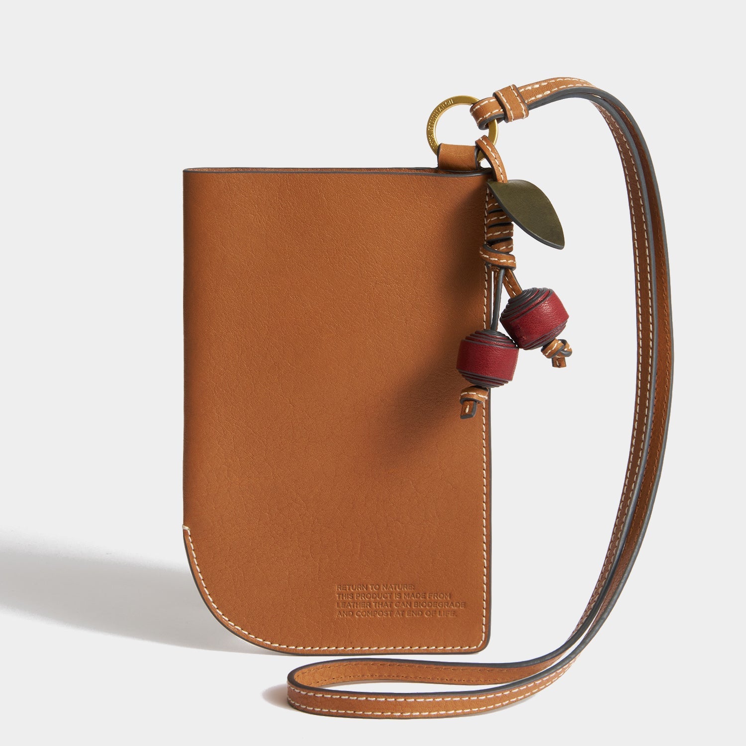 ANYA HINDMARCH / アニヤハインドマーチ | RETURN TO NATURE レザー クロスボディバッグ | ブラウン | レディース Return To Nature | Anya Hindmarch JP