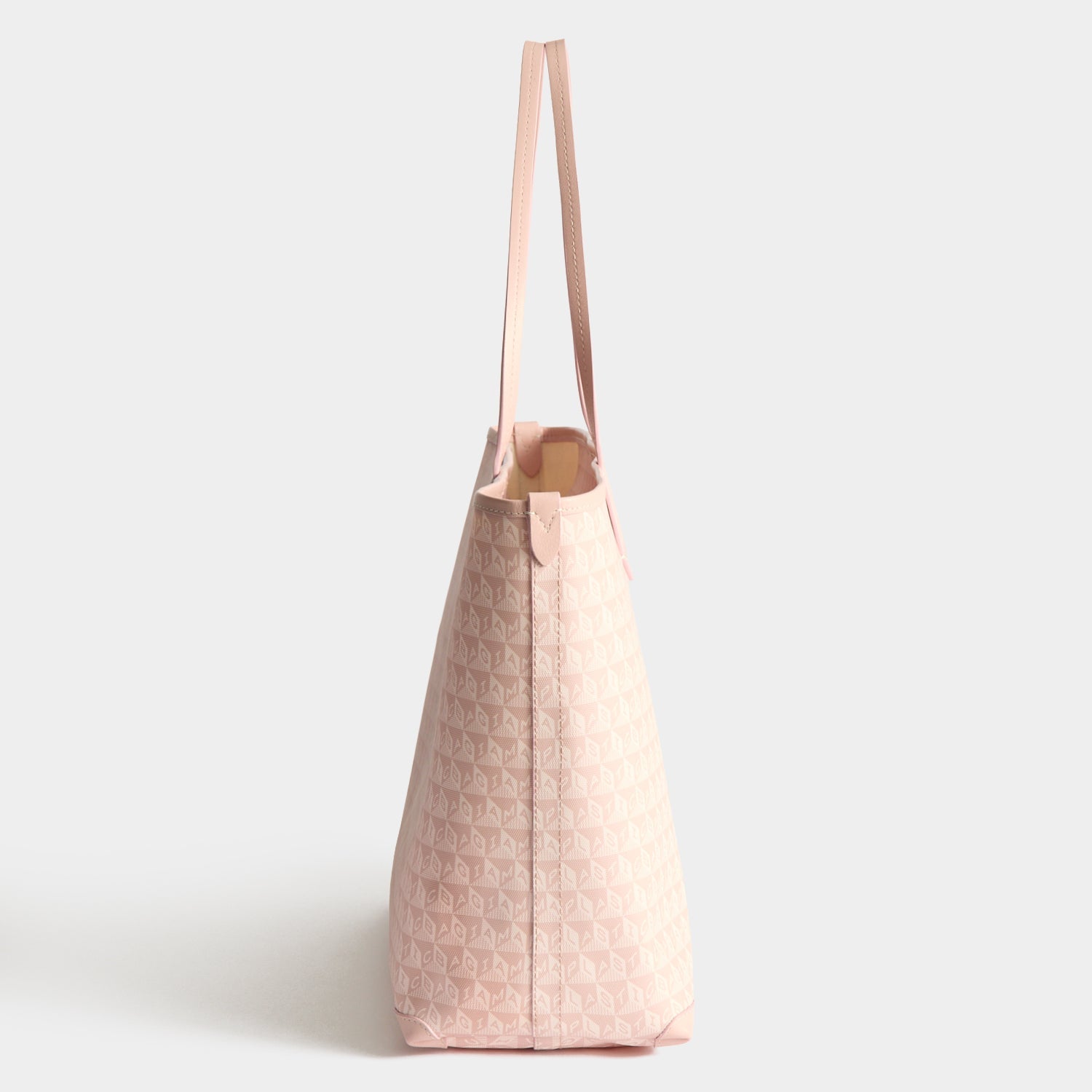 アニヤハインドマーチ トートバッグ レザー ピンクベージュ I AM A Plastic Bag」ジップ・トート | Anya Hindmarch JP