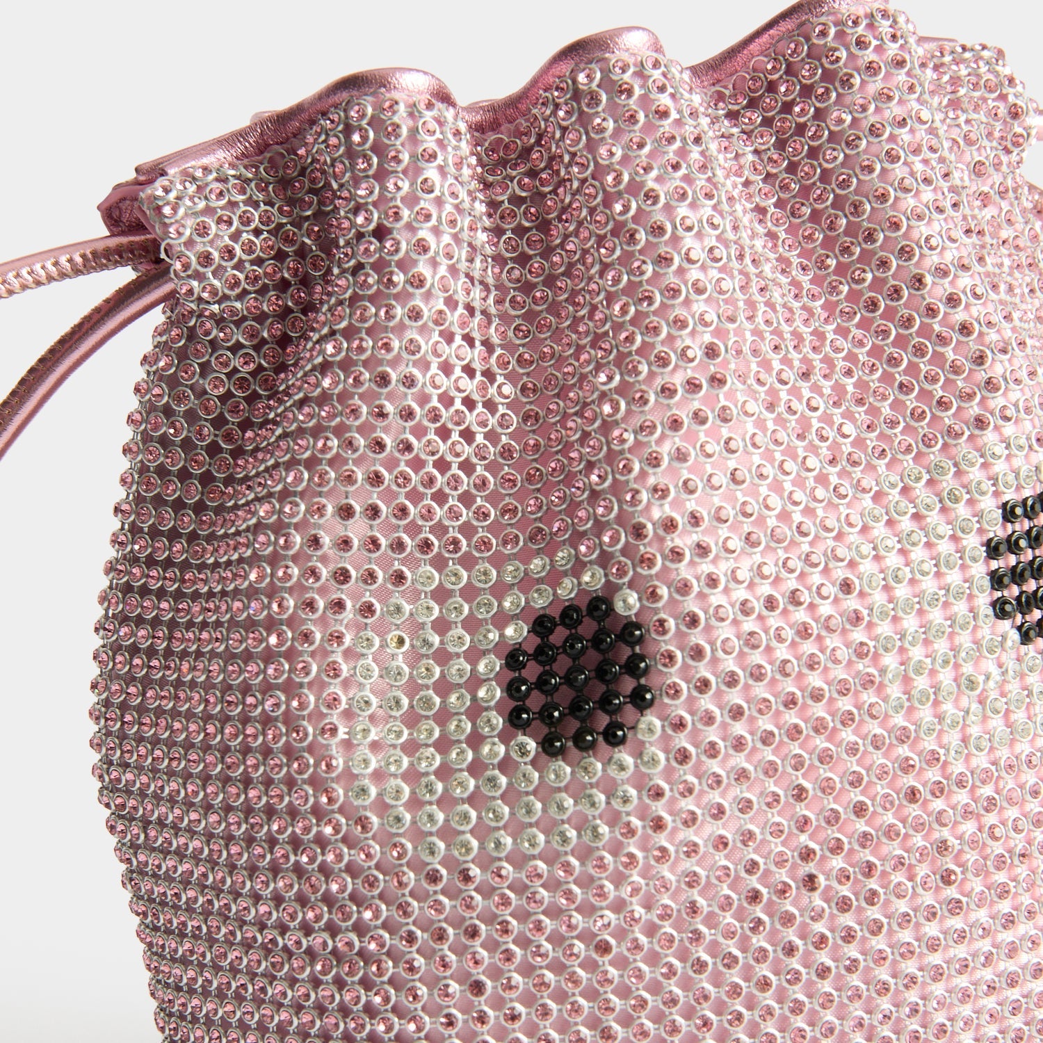 アニヤハインドマーチ　アイズ　クリスタル　巾着　ビジュー Eyes クリスタル・ドローストリング・ポーチ | Anya Hindmarch JP