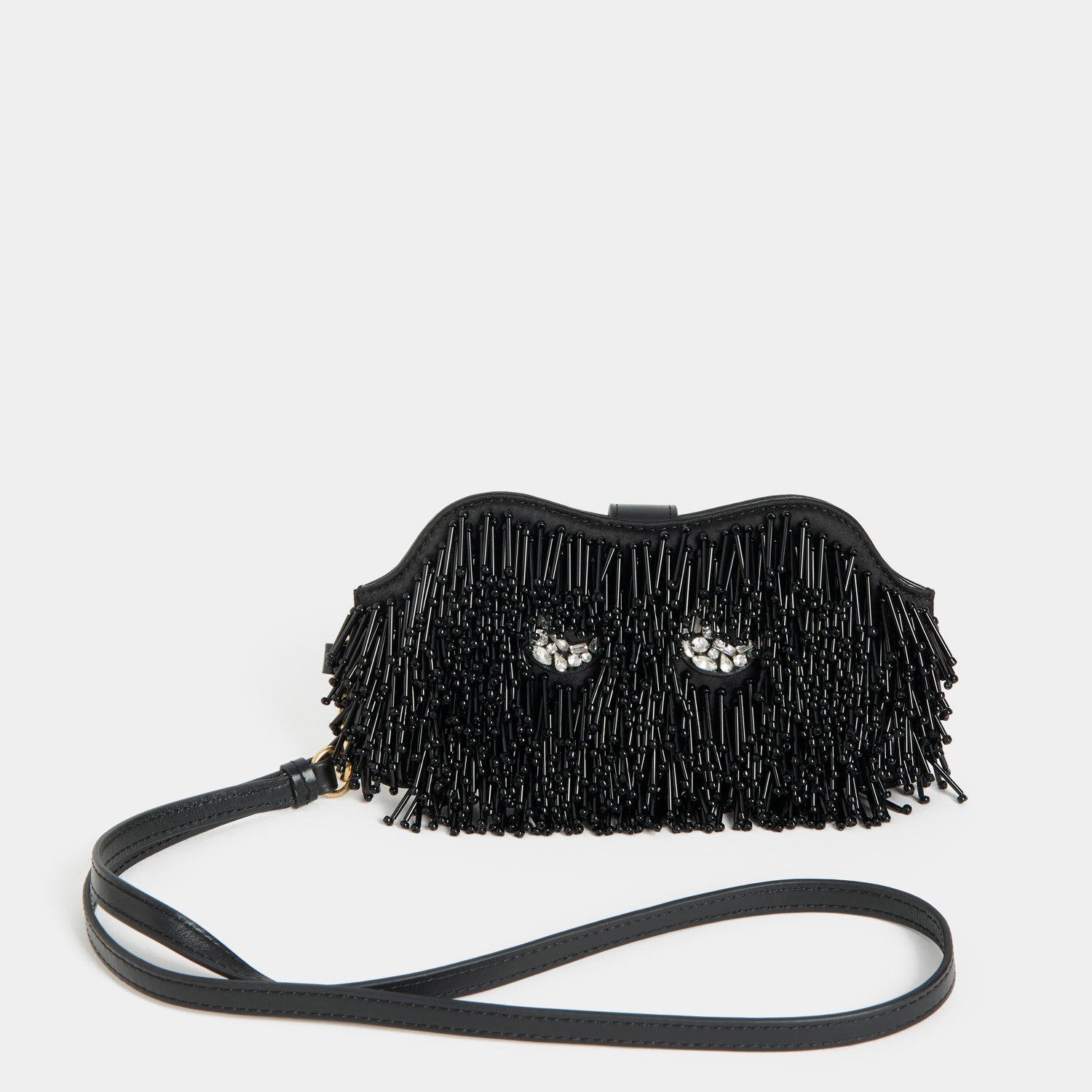 Eyes グラス・ポーチ［ビーズ］ -

          
            Satin in Black -
          

          Anya Hindmarch JP
