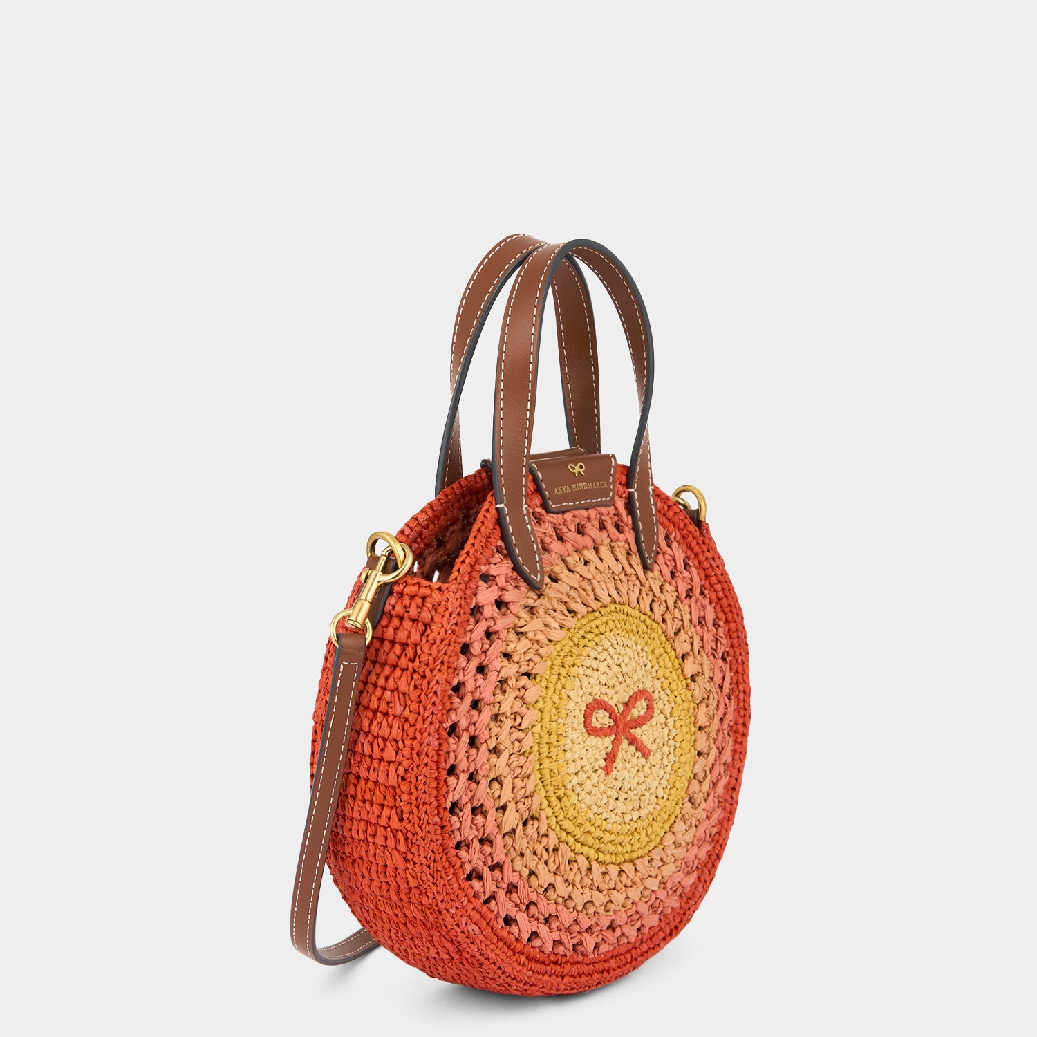ラフィア ラウンド ボウ スモール クロスボディ トート -

          
            Raffia in Orange/Multi -
          

          Anya Hindmarch JP
