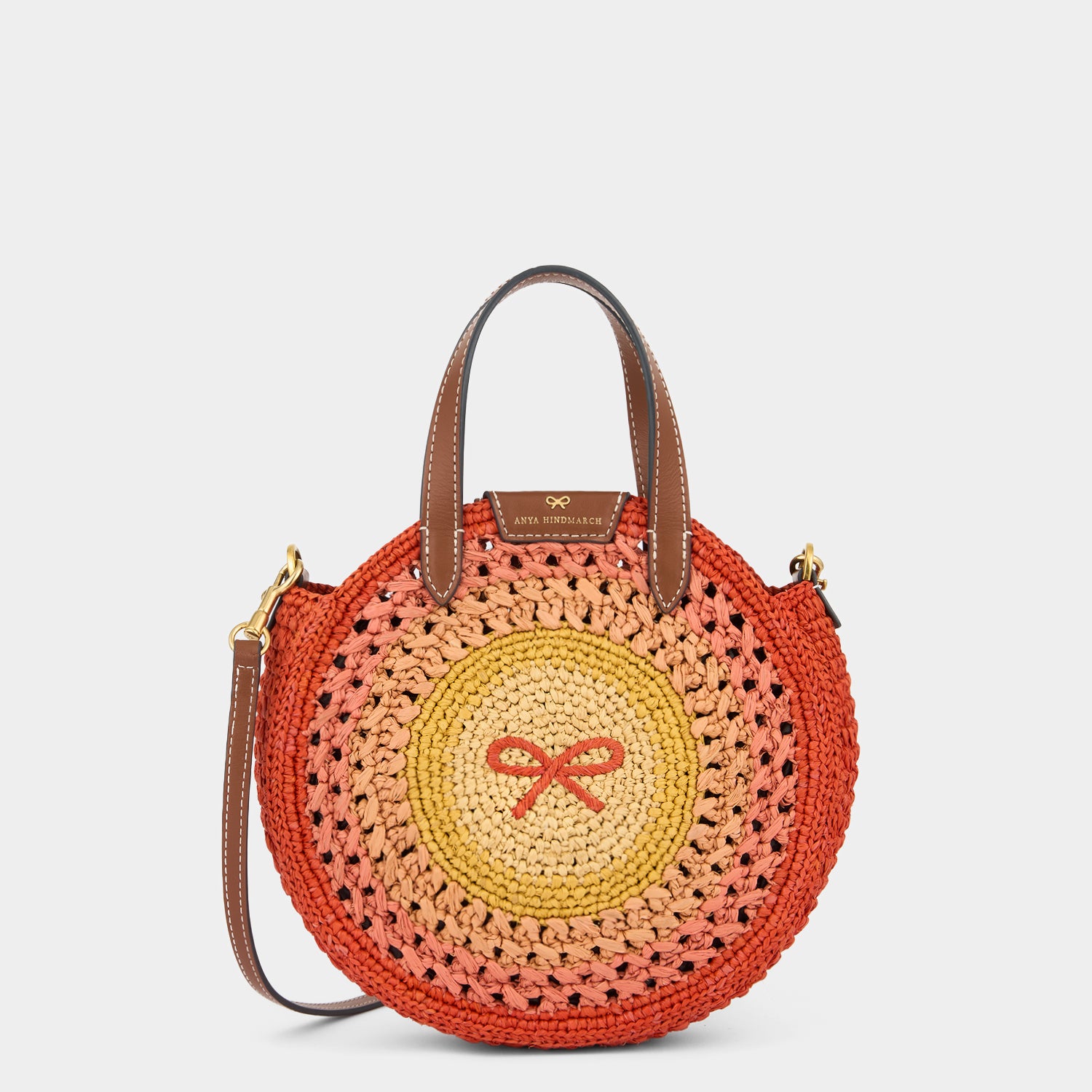 ラフィア ラウンド ボウ スモール クロスボディ トート -

          
            Raffia in Orange/Multi -
          

          Anya Hindmarch JP
