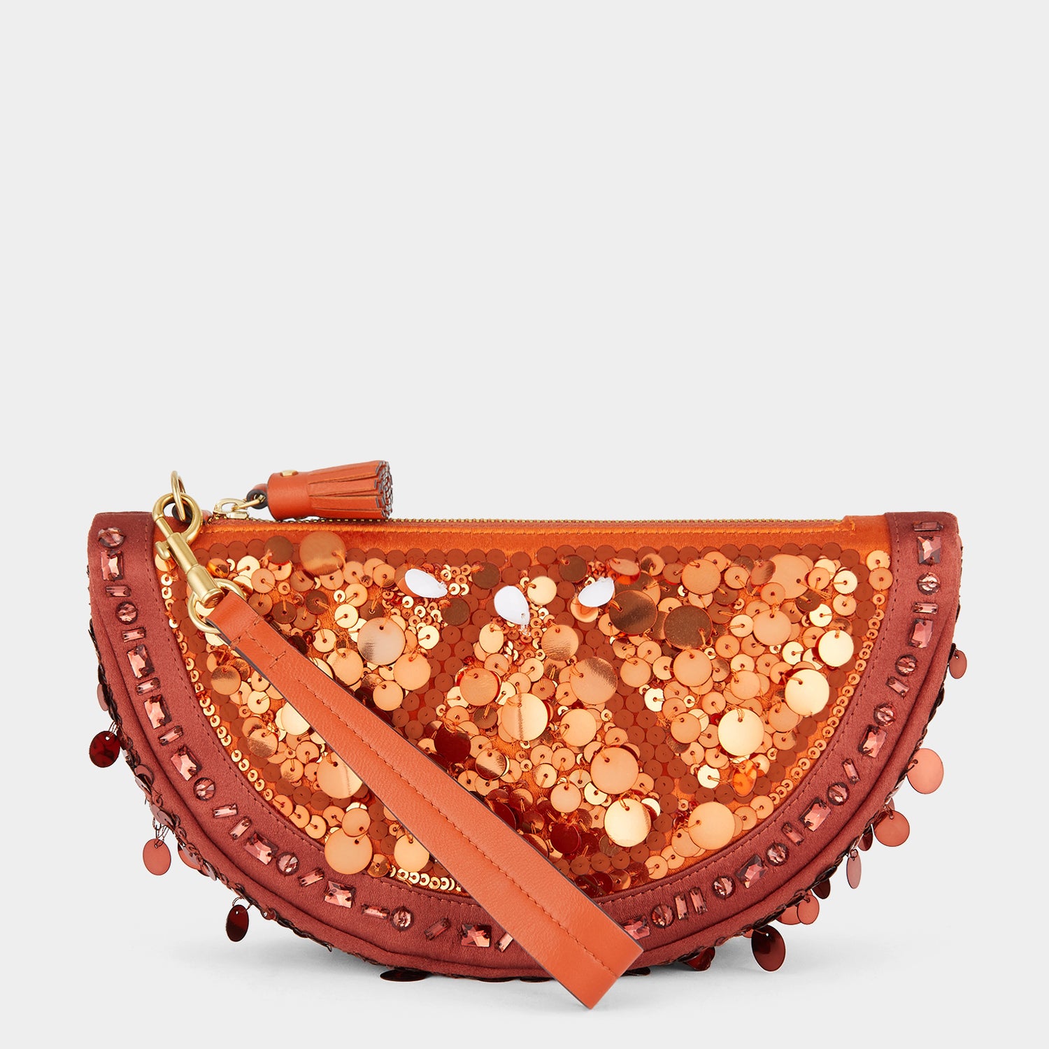 オレンジ クラッチ -

                  
                    Recycled Satin and Sequins in Chestnut -
                  

                  Anya Hindmarch JP
