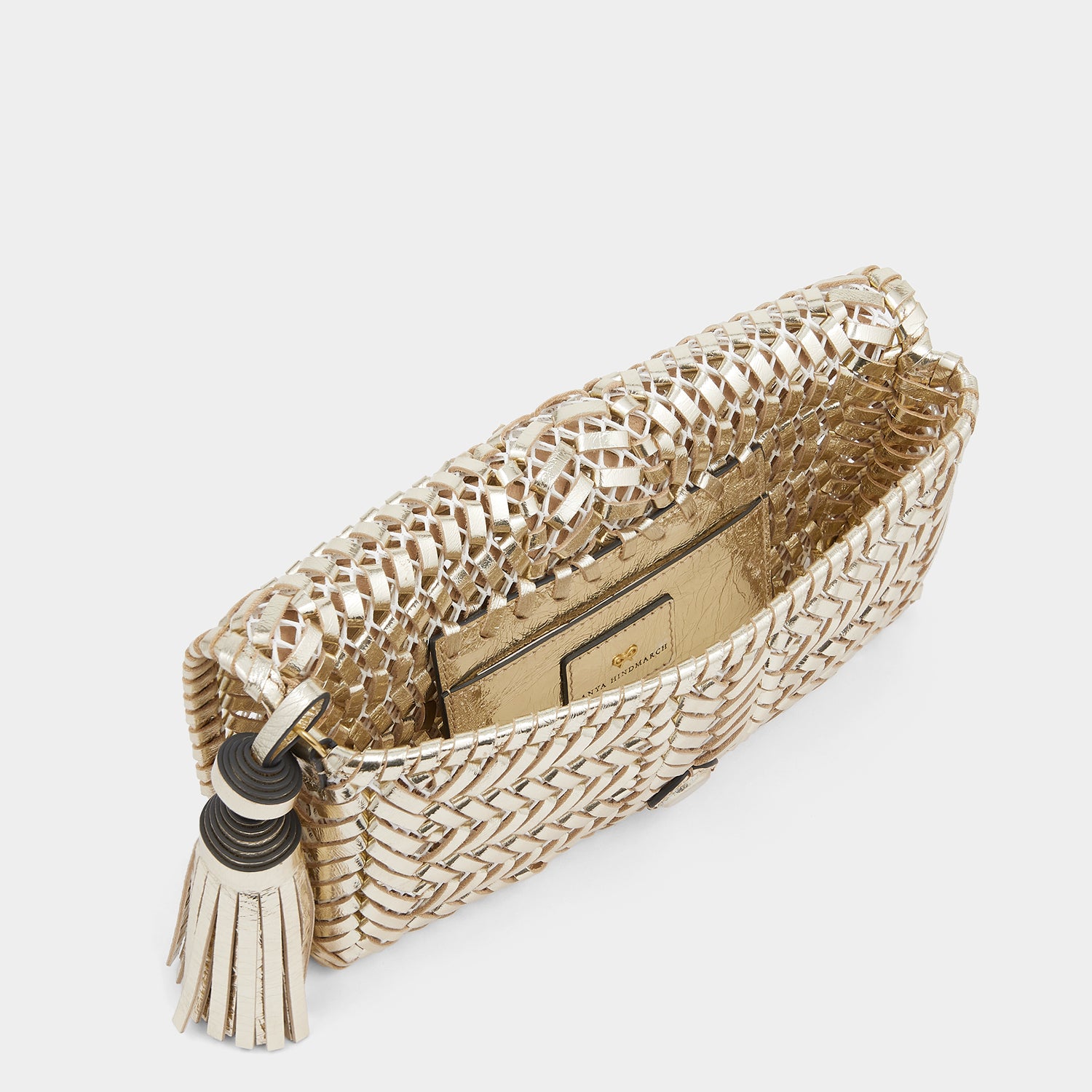 ニーソン タッセル クラッチ -

          
            Mirror Leather in Platino -
          

          Anya Hindmarch JP
