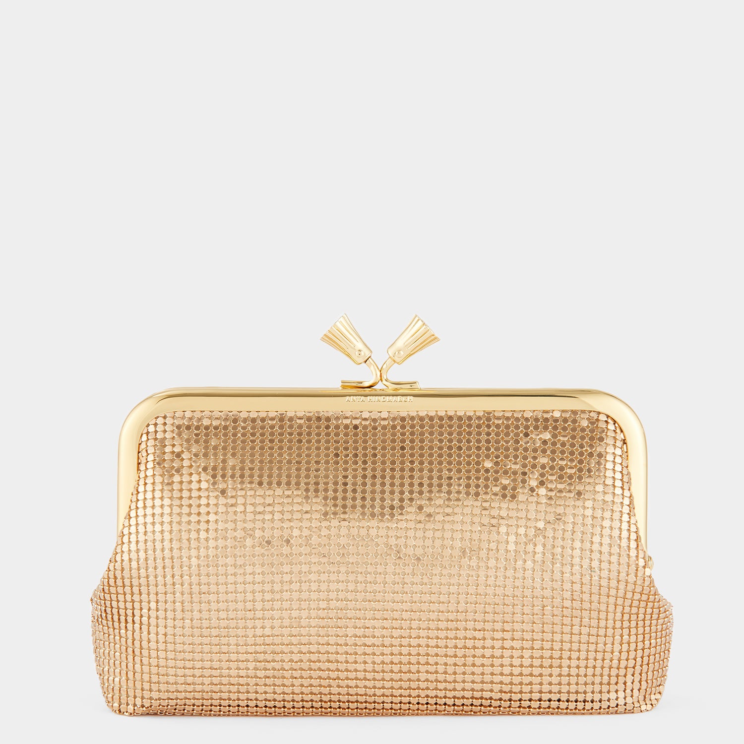 モード タッセル クラッチ -

                  
                    Metal Mesh in Gold -
                  

                  Anya Hindmarch JP
