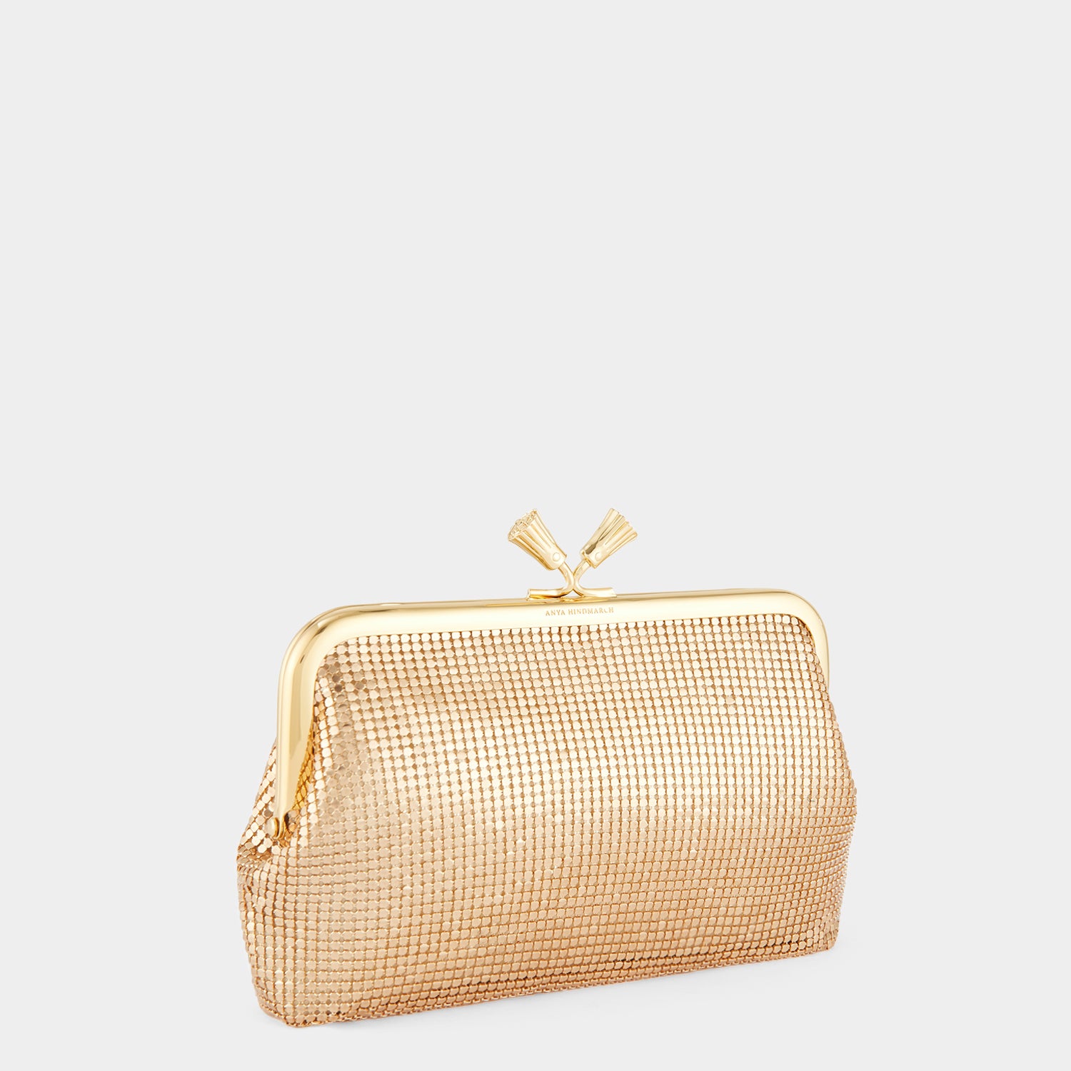 モード タッセル クラッチ -

                  
                    Metal Mesh in Gold -
                  

                  Anya Hindmarch JP
