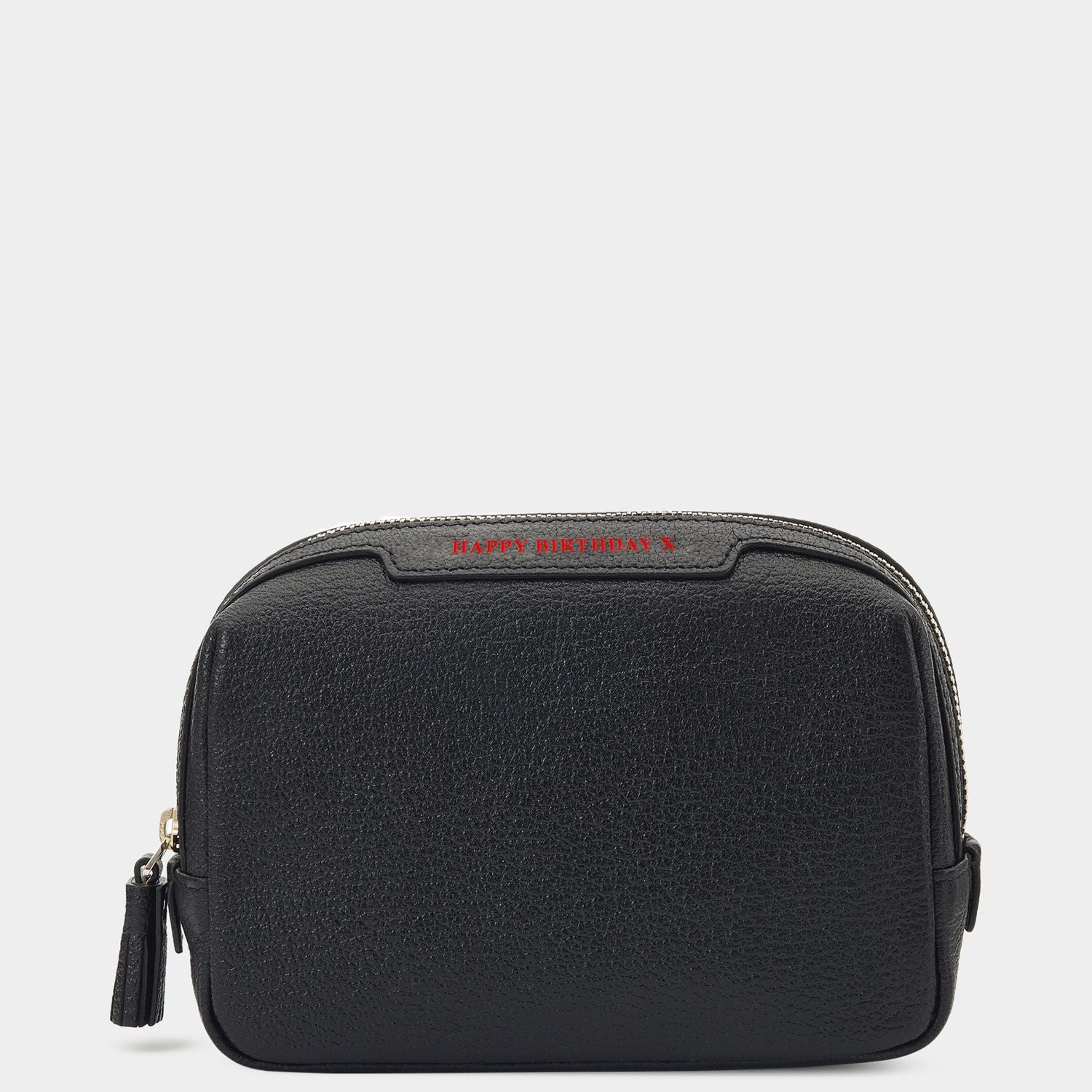 【新品未使用】ANYA HINDMARCH  黒レザーポーチ